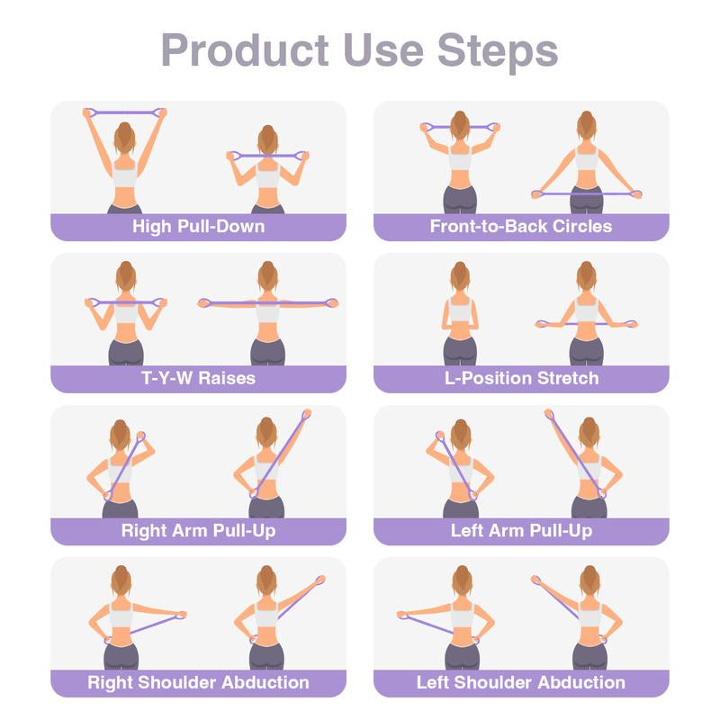LEXI Figure 8 Resistance Bands for Women Men 8 Shaped Silicone Material Original Stretch Band for Arms Chest Expander Yoga Gym Fitness Home Workout Quick Effective Workouts Ergonomic Design Skin Friendly Portable Full Body Toning