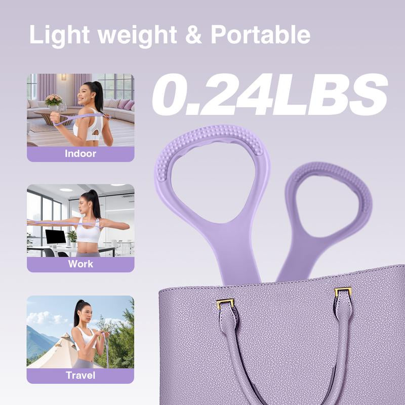 LEXI Figure 8 Resistance Bands for Women Men 8 Shaped Silicone Material Original Stretch Band for Arms Chest Expander Yoga Gym Fitness Home Workout Quick Effective Workouts Ergonomic Design Skin Friendly Portable Full Body Toning