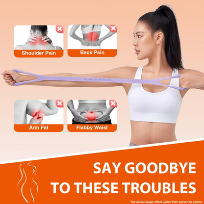 LEXI Figure 8 Resistance Bands for Women Men 8 Shaped Silicone Material Original Stretch Band for Arms Chest Expander Yoga Gym Fitness Home Workout Quick Effective Workouts Ergonomic Design Skin Friendly Portable Full Body Toning